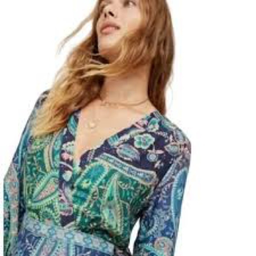 Farm Rio-Paisley Print Wrap Dress - Picture 3 of 6